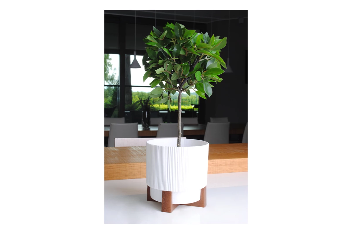 128026 ghiveci oslo cu insertie si suport decorativ d30 cm aleana, white 2