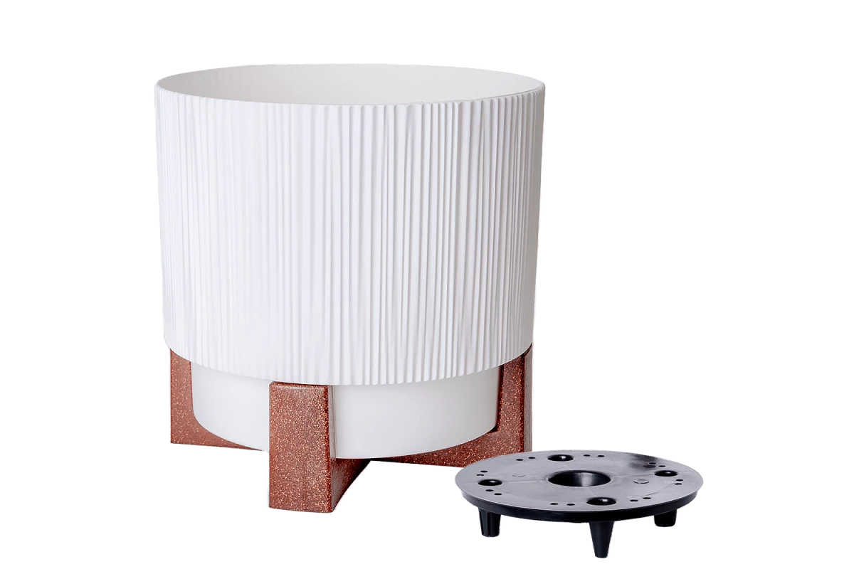 128026 ghiveci oslo cu insertie si suport decorativ d30 cm aleana, white 3