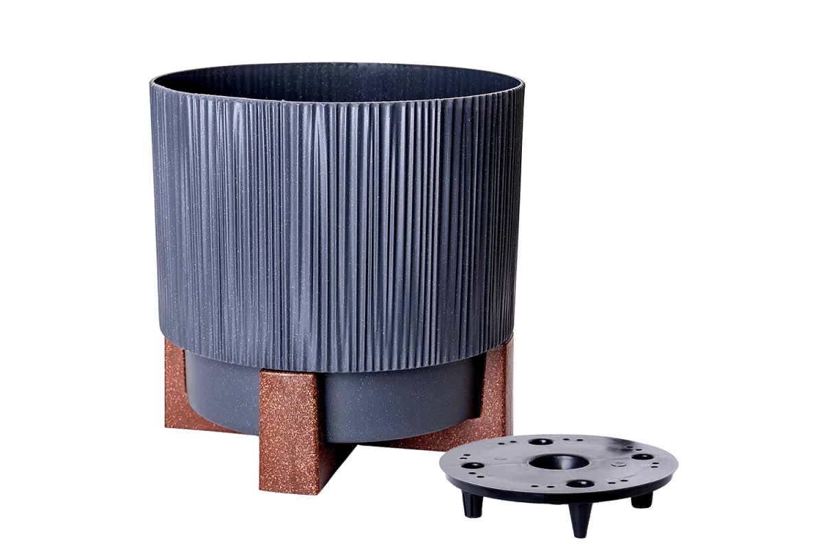 128026 ghiveci oslo cu insertie si suport decorativ d30 cm aleana, white 8