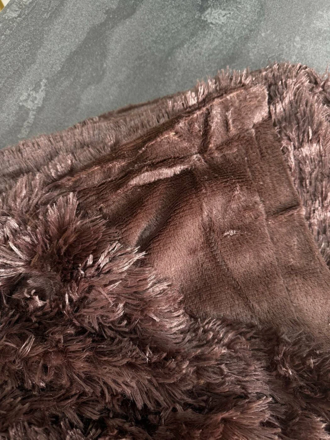 Пушистое одеяло, тёмно-коричневое, 220x240cm (55-600-35) 5