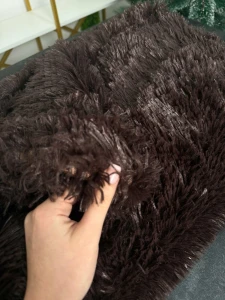 Пушистое одеяло, тёмно-коричневое, 220x240cm (55-600-35) Thumbnail 2