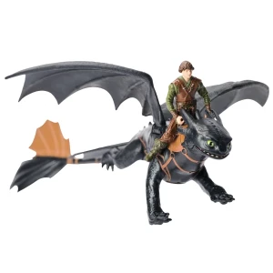 Set de joacă "cum să îți dresezi dragonul: dragonul toothless si figurina hiccup" Thumbnail 2