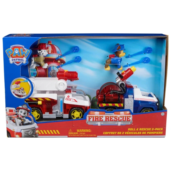 Set de joacă "echipă de salvare de pompieri – chase și marshall", seria patrula cățelușilor 5