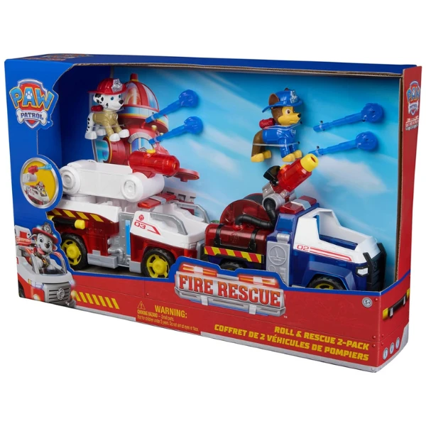 Set de joacă "echipă de salvare de pompieri – chase și marshall", seria patrula cățelușilor 2