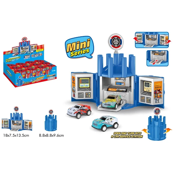 Set de joacă „stație auto transformabilă cu mașinuță-surpriză” 4
