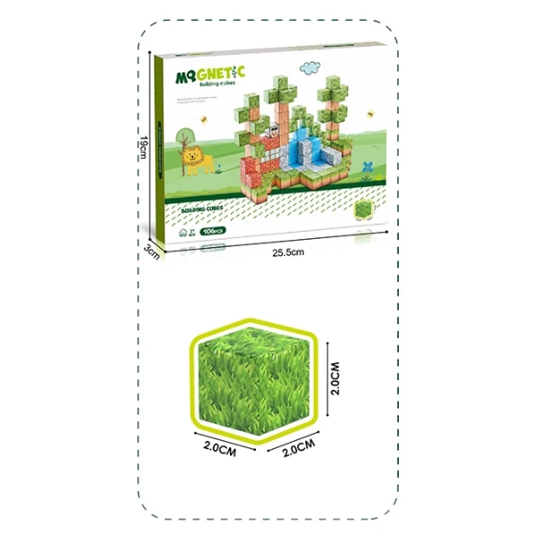 Set de construcție din cuburi magnetice, 106 elem. 3