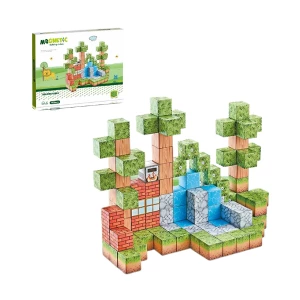 Set de construcție din cuburi magnetice, 106 elem.