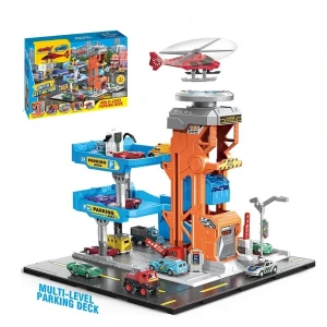 Set de joacă „parcaj multi-etajat cu helipad”