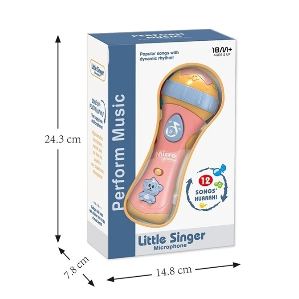 Microfon pentru copii cu muzică și lumină – 12 melodii 5