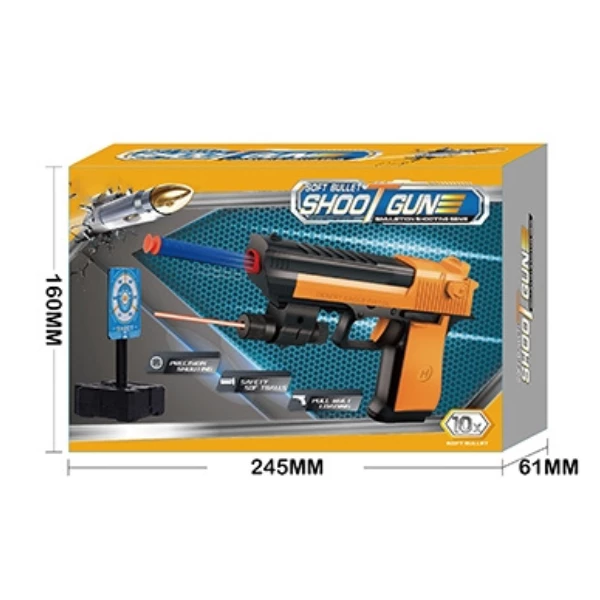Pistol cu 10 bile moi și țintă 5