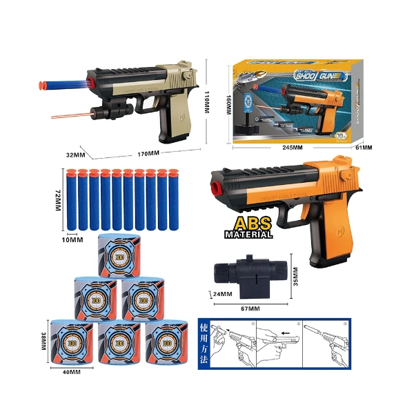 Set de joacă „pistol cu 10 gloanțe moi și ținte” 5