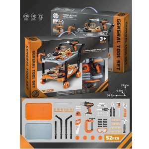 Set de joacă pentru copii „tânărul constructor” – cu cărucior portabil pentru unelte Thumbnail 2