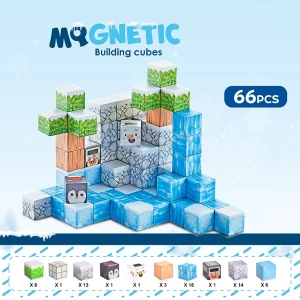 Set de construcție din cuburi magnetice, 66 elem. Thumbnail 2