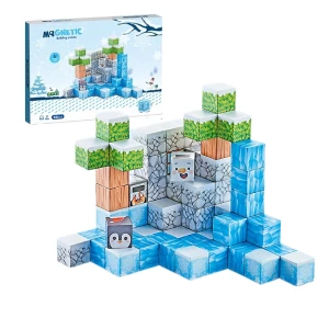 Set de construcție din cuburi magnetice, 66 elem.