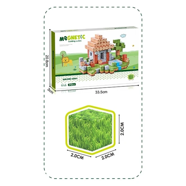 Constructor magnetic pentru copii „căsuța de lângă pârâu” – 312 piese 3