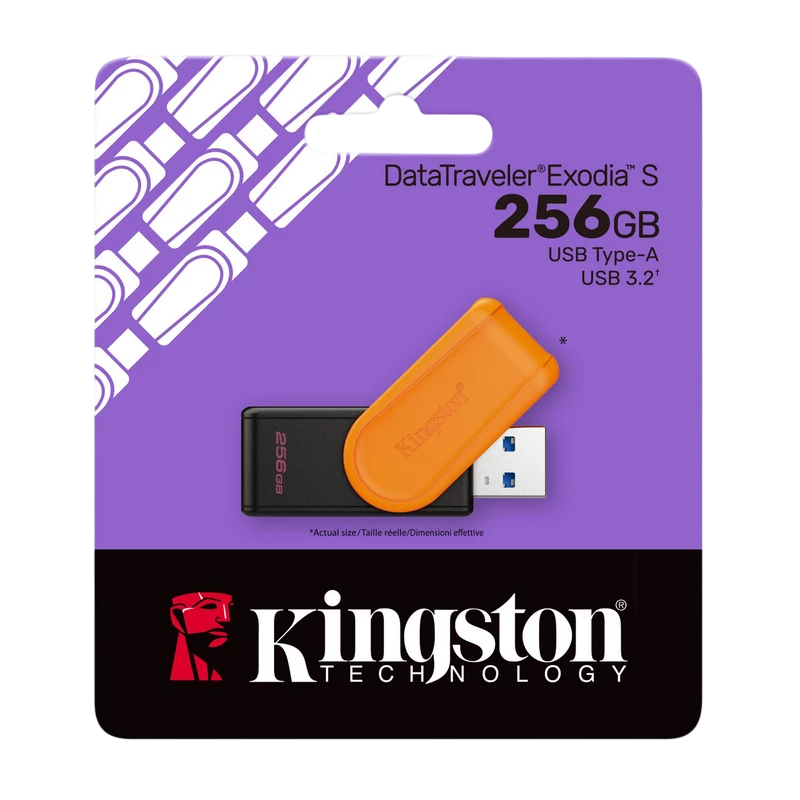 Usb flash накопитель kingston datatraveler exodia s, 256гб, черный | оранжевый 4
