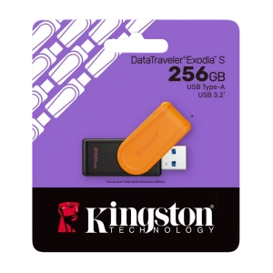 Usb flash накопитель kingston datatraveler exodia s, 256гб, черный | оранжевый Thumbnail 3