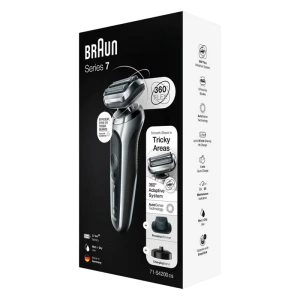 Электробритва мужская braun 71-s4200cs, серебристый | черный Thumbnail 5