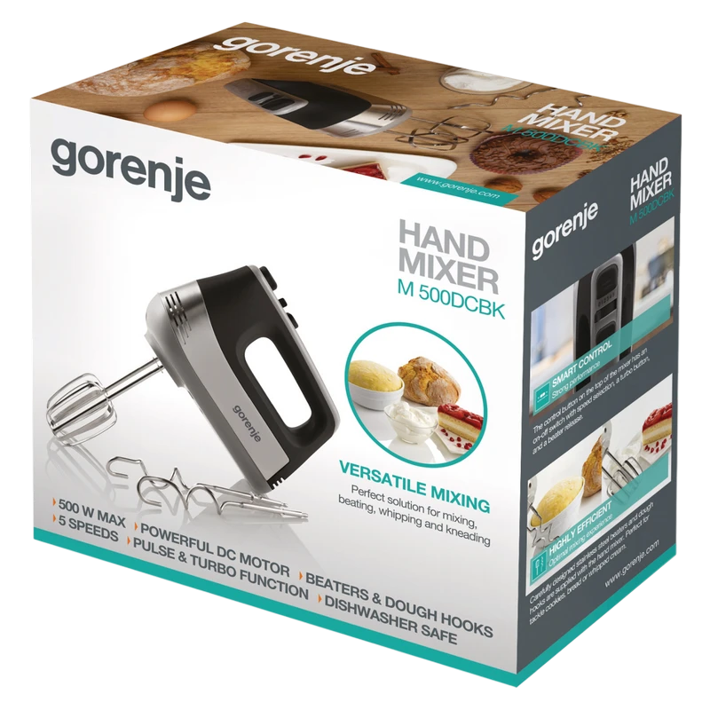 Mixer manual gorenje m500dcbk, negru | oțel inoxidabil 2