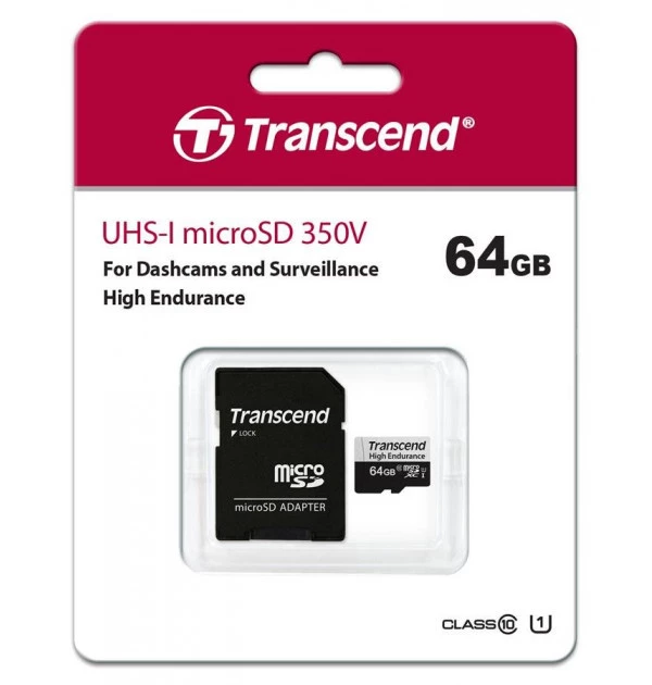 Card de memorie transcend microsdxc class 10, 64gb (ts64gusd350v) 2