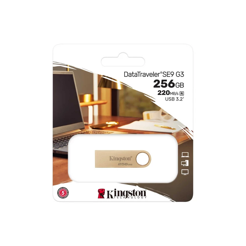 Usb flash накопитель kingston datatraveler se9 g3, 128гб, золотой 5