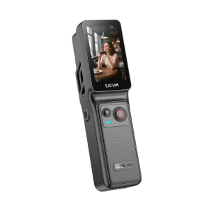 Экшн-камера sjcam c400, гиростабилизатор sixaxis, водонепроницаемый корпус до 30 м, 4k30fps, экран: 2,29" поворотный сенсорный + 1,3", черная Thumbnail 3
