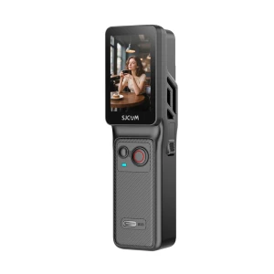 Экшн-камера sjcam c400, гиростабилизатор sixaxis, водонепроницаемый корпус до 30 м, 4k30fps, экран: 2,29" поворотный сенсорный + 1,3", черная Thumbnail 1
