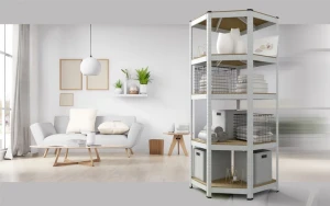 Raft metalic de depozitare nex budget 1800x700x400x425 mm, 5 rafturi mdf, colț, galvanizat Thumbnail 4