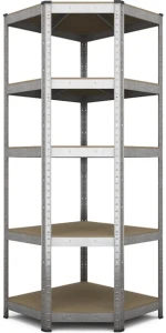 Raft metalic de depozitare nex budget 1800x700x400x425 mm, 5 rafturi mdf, colț, galvanizat