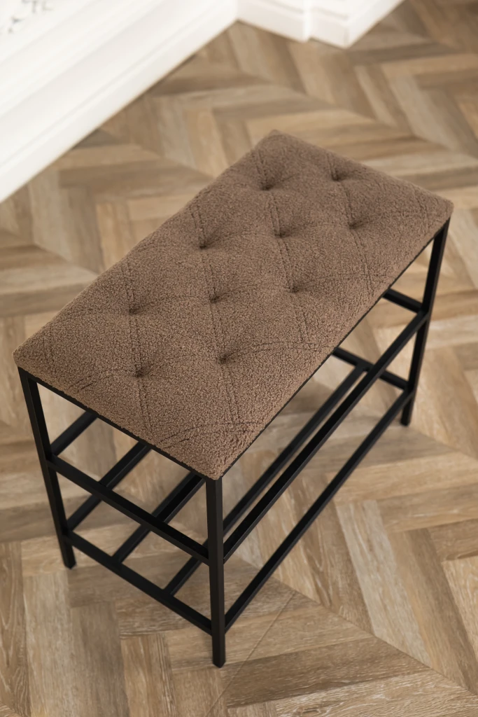 Pantofar cu 3 nivele nex home teddy, metal, sarcina 150 kg, 80x32x52 cm, 52 maro 3