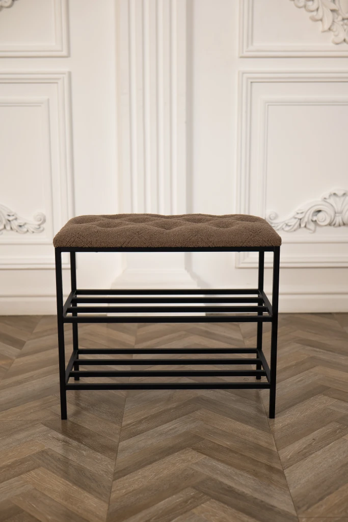 Pantofar cu 3 nivele nex home teddy, metal, sarcina 150 kg, 80x32x52 cm, 52 maro 2