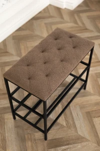 Pantofar cu 3 nivele nex home teddy, metal, sarcina 150 kg, 80x32x52 cm, 52 maro Thumbnail 3