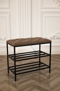 Pantofar cu 3 nivele nex home teddy, metal, sarcina 150 kg, 80x32x52 cm, 52 maro