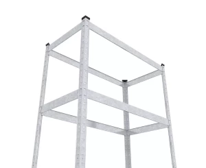 Raft metalic de depozitare nex budget 1800x400x400 mm, 5 rafturi mdf, galvanizat Thumbnail 5