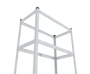 Raft metalic de depozitare nex budget 1800x400x400 mm, 5 rafturi mdf, galvanizat Thumbnail 4