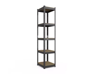 Raft metalic de depozitare nex budget 1800x400x400 mm, 5 rafturi mdf, antracit Thumbnail 2