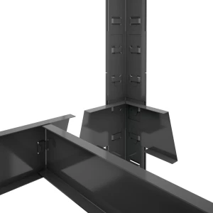 Raft metalic de depozitare nex budget 1800x400x400 mm, 5 rafturi mdf, antracit Thumbnail 4