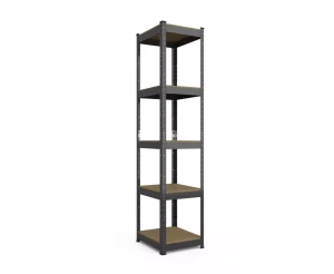Raft metalic de depozitare nex budget 1800x400x400 mm, 5 rafturi mdf, antracit