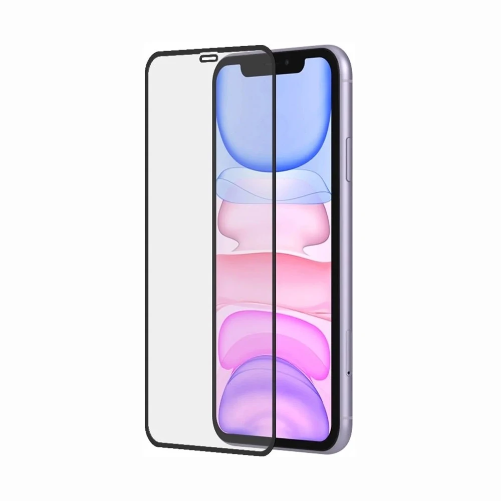 Защитное стекло diamond glass 4d для iphone 11, черная рамка 2