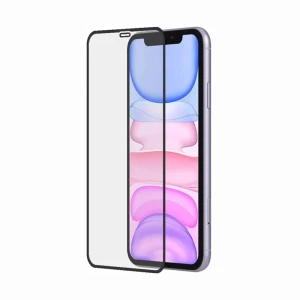 Защитное стекло diamond glass 4d для iphone 11, черная рамка Thumbnail 2