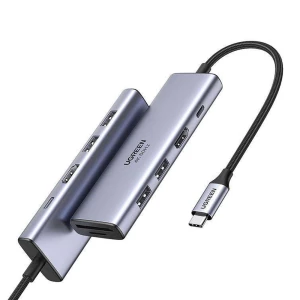 Ugreen hub 6в1 type-c 3.0 на 3*usb 3.0 + hdmi + sd/tf cm511, космический серый Thumbnail 2