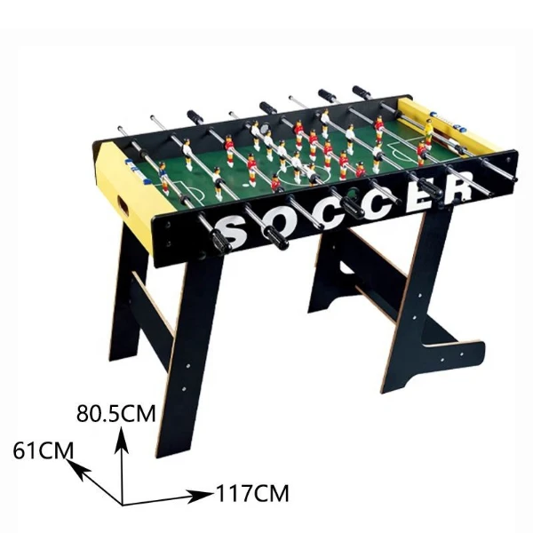 Masa de fotbal din lemn, 117×61×80.5 cm 5