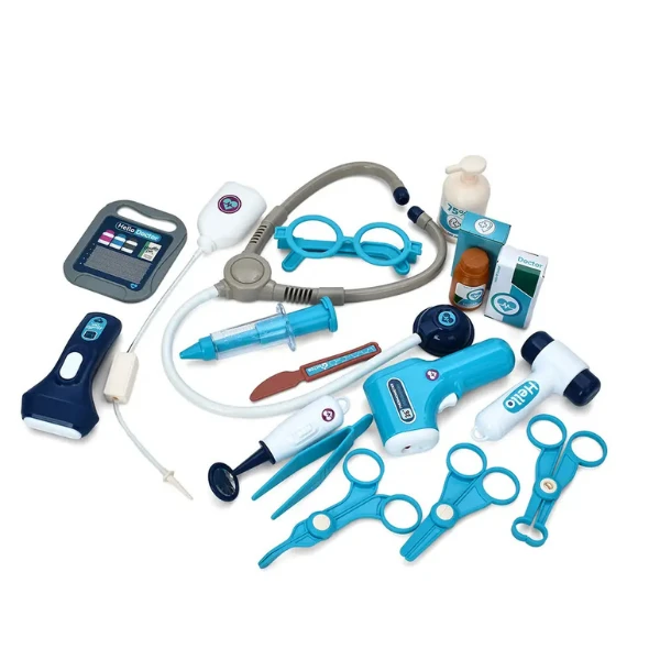 Set de joacă pentru copii „doctor”, masă cu accesorii pe roți 3