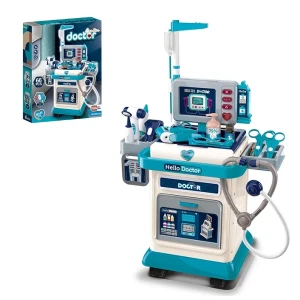 Set de joacă pentru copii „doctor”, masă cu accesorii pe roți