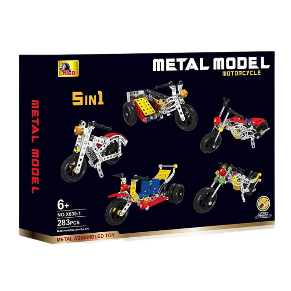 Set de construcție metalic 5 în 1 „motociclete”, 283 elem. 3