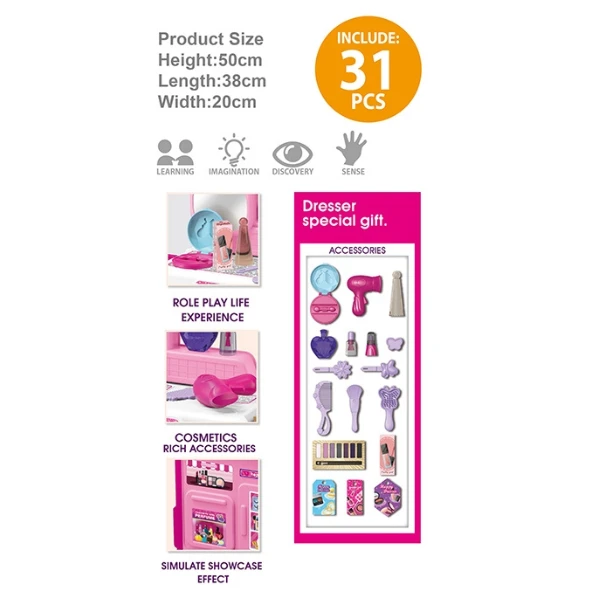 Set pentru machiaj și coafuri cu accesorii, 31 elem. 3