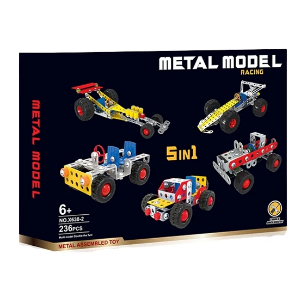 Set de construcție metalic 5 în 1 „mașini sport”, 236 elem. 6