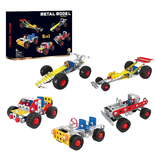 Set de construcție metalic 5 în 1 „mașini sport”, 236 elem. 4
