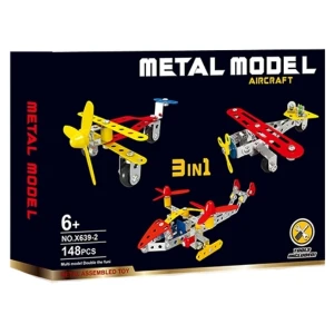 Set de construcție metalic 3 în 1 „transport aerian”, 148 elem. Thumbnail 3