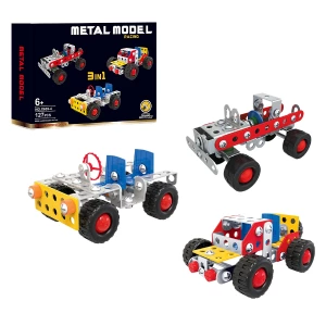 Set de construcție metalic 3 în 1 „curse”, 127 elem.